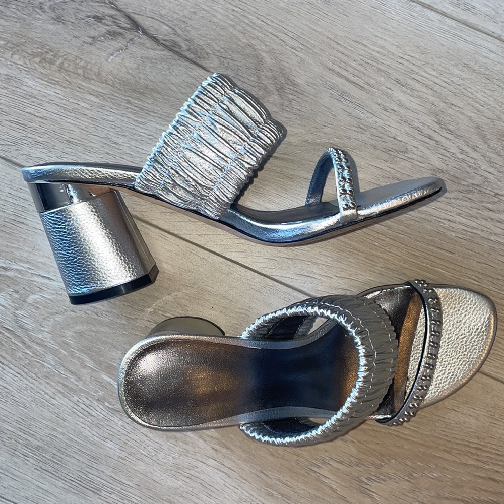 PIXY Gemma Slide – Metallic Leather Sandal